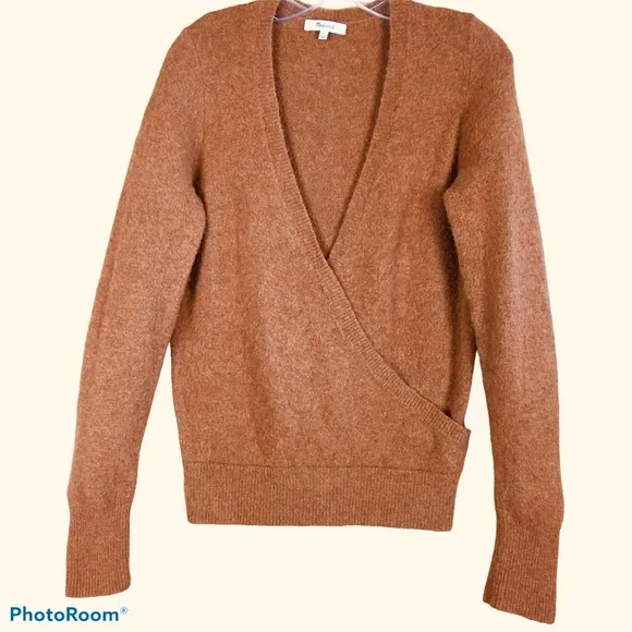 MADEWELL Wrap-Front Pullover Sweater in Coziest Yarn - Picture 5 of 8